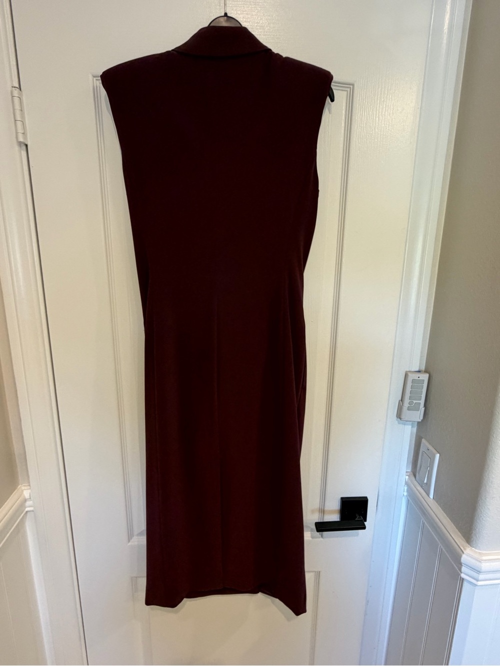 Reiss Cecile Tux Bodycon Midi Dress in Plum - Picture 6 of 8